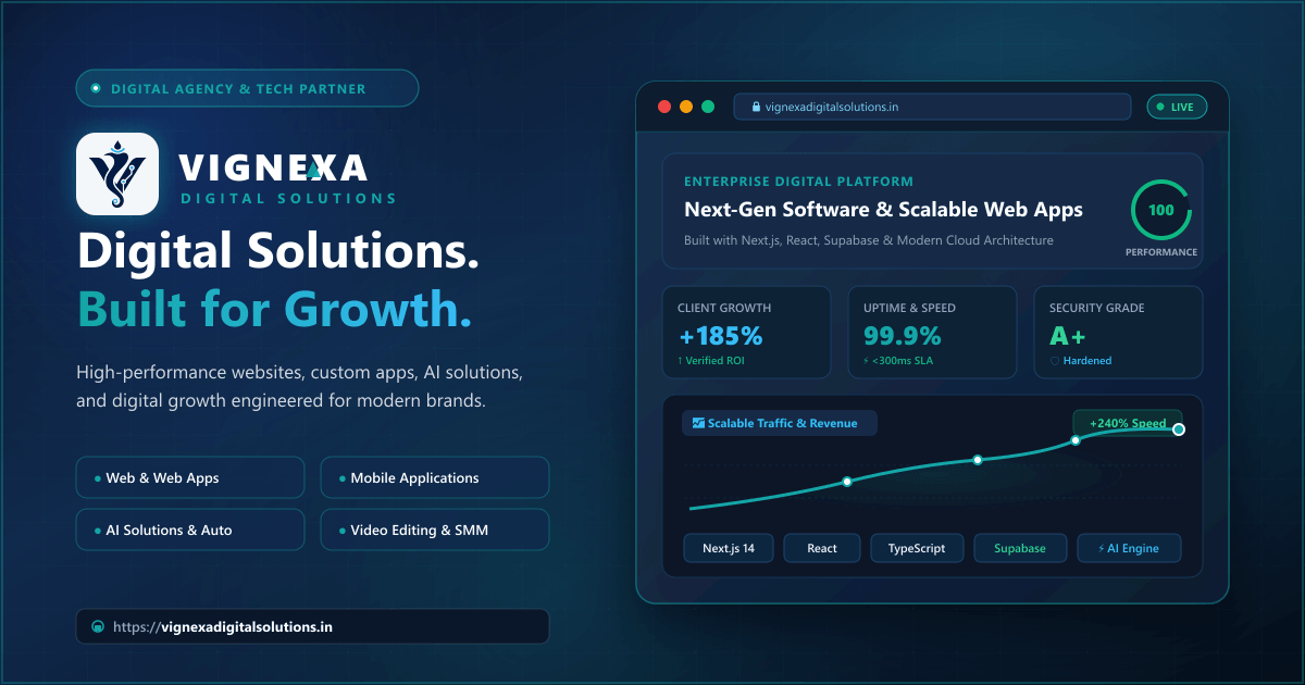 Vignexa Digital Solutions | Digital Solutions. Built for Growth.